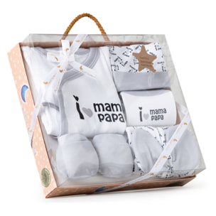 Set Primera Puesta 5 Pcs. I Love Mamá Papá