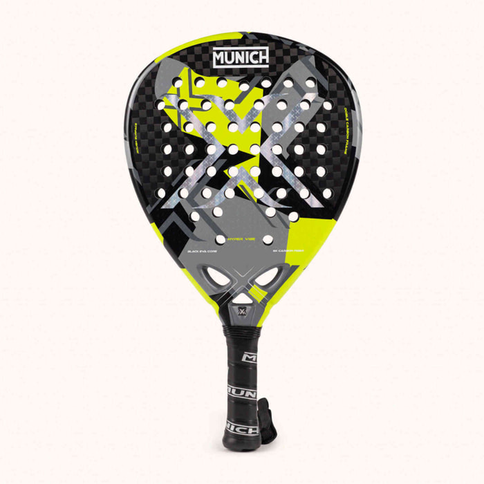 MUNICH HYPER VIBE Pala de pádel de potencia explosiva con fibra de carbono 6K y formato diamante
