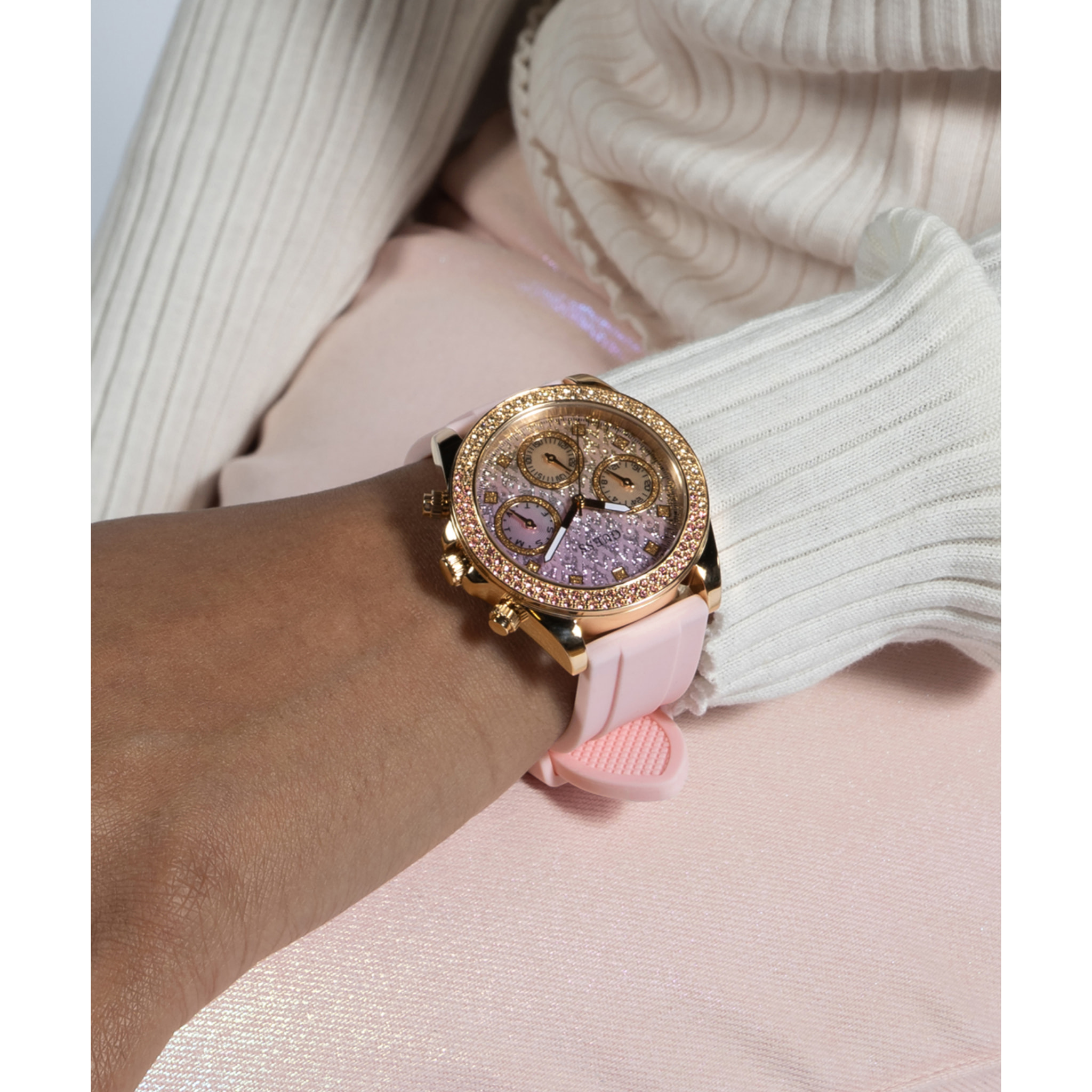 Guess Reloj Analógico De Cuarzo. Gd Sparkling Pink