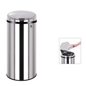Poubelle automatique inox ARTIC argent 30L