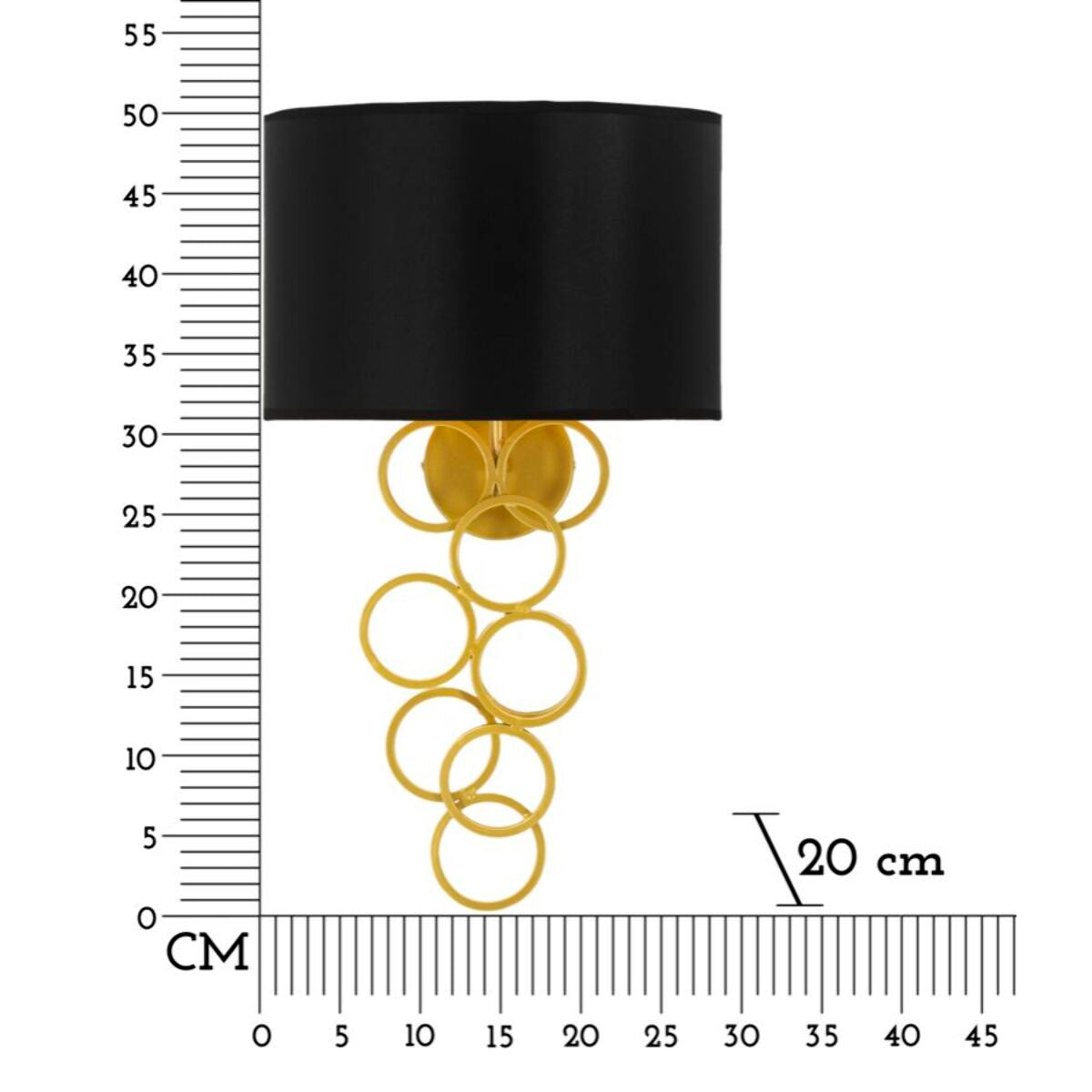 LAMPADA DA MURO RICH CM 30X20X50