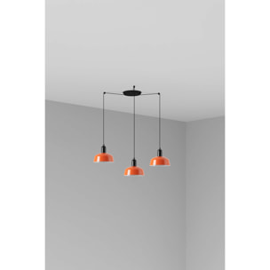 TATAWIN S metallo 3L Lampada a sospensione arancione rossastro