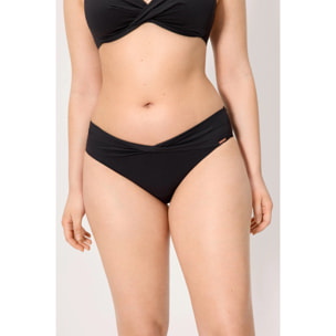 Slip bikini midi modellante Nero