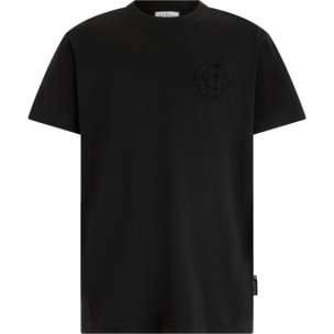 PHILIPP PLEIN Round Neck T-Shirt Raw Edge Monogram Monogram