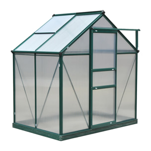 Serre de jardin polycarbonate alu. vert