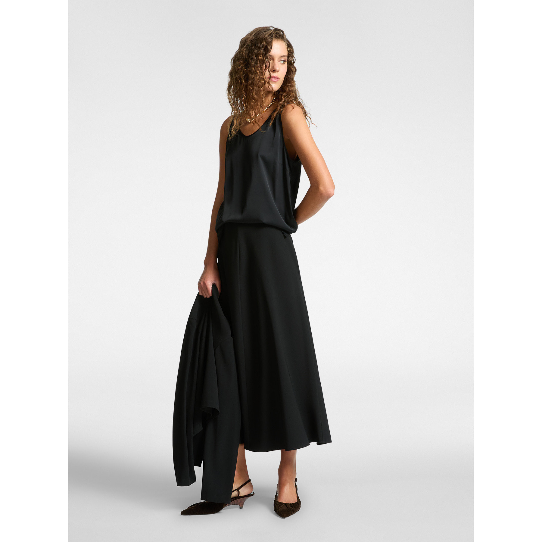 Elena Mirò - Top in raso - Nero