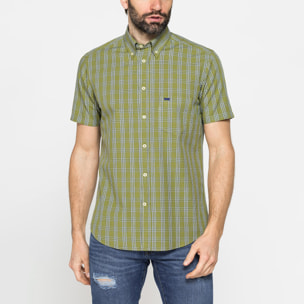 CAMICIA A MANICA CORTA IN COTONE CON FANTASIA