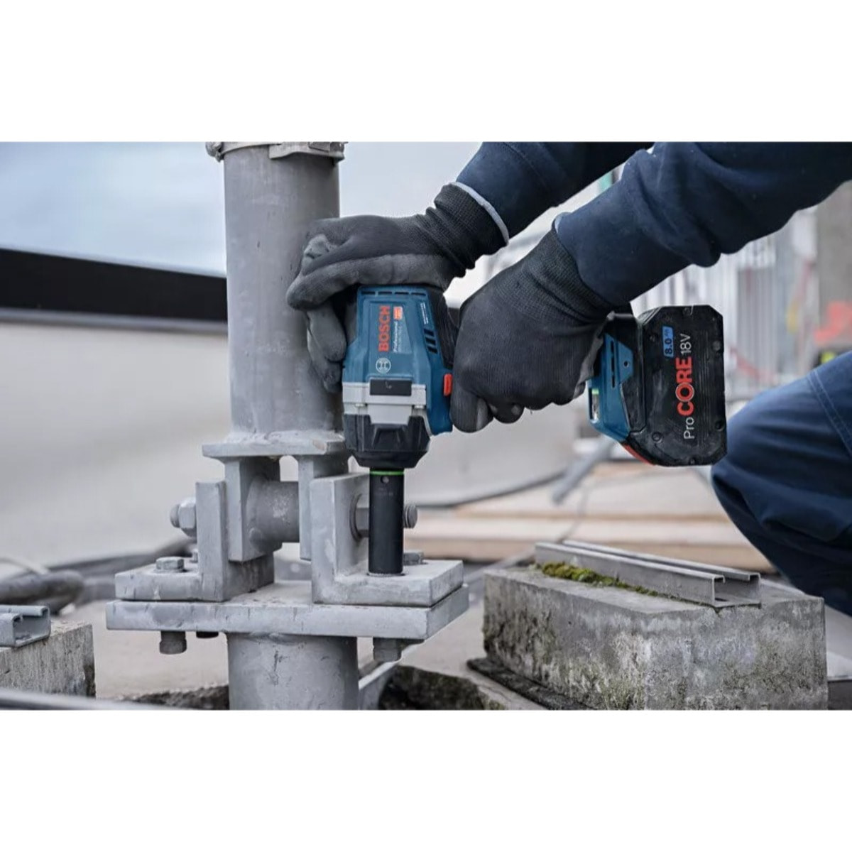 Visseuse à chocs/boulonneuse sans fil GDS 18V-750 C Professional - BOSCH - Sans batterie, ni chargeur - L-Boxx - 06019L9001