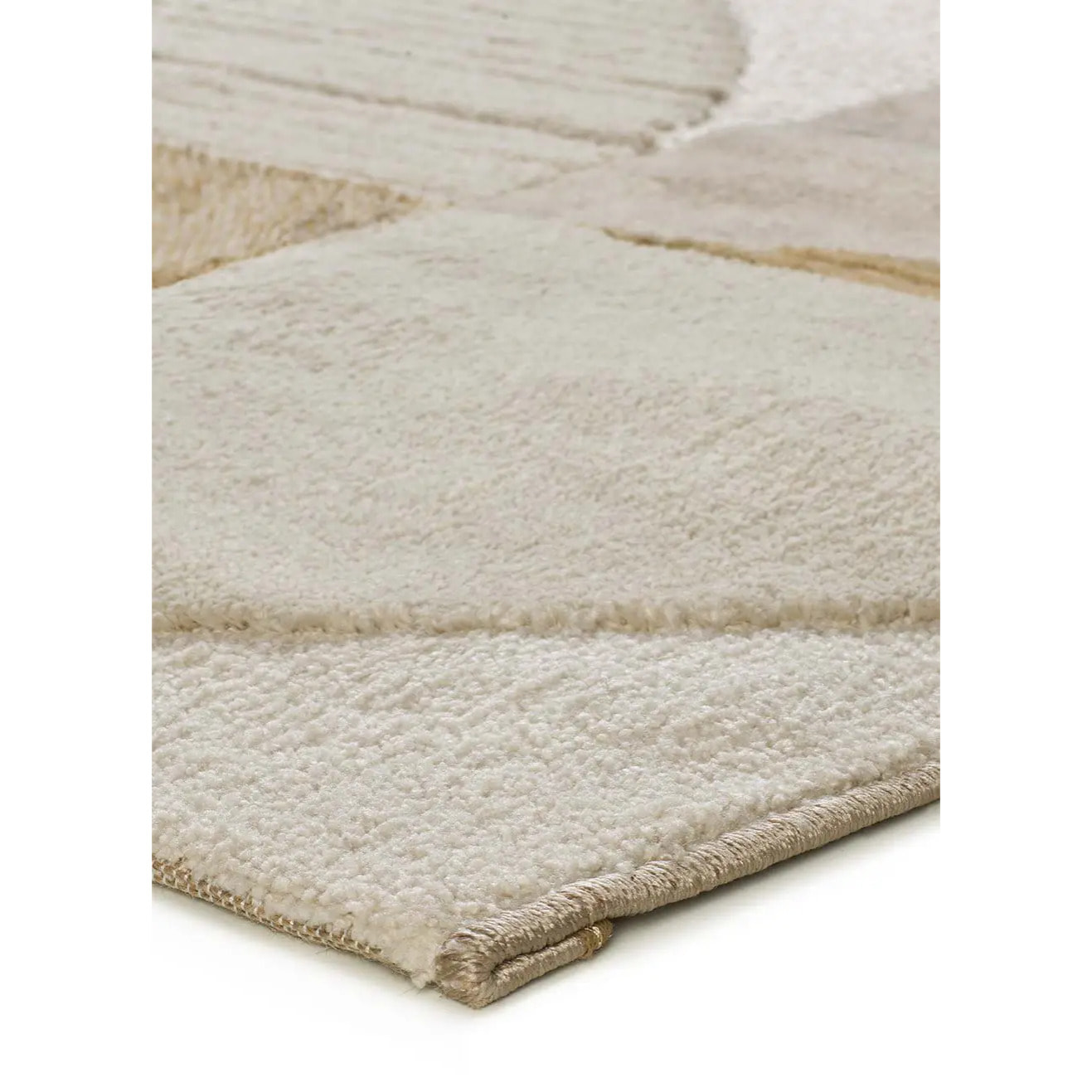 MELFI Alfombra geométrica con relieve en tonos cobrizos, varias medidas disponibles