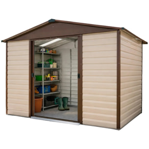 Abri de jardin métal Yardmaster 5,3 m² + kit d'ancrage