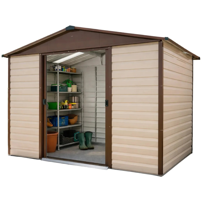 Abri de jardin métal Yardmaster 5,3 m² + kit d'ancrage
