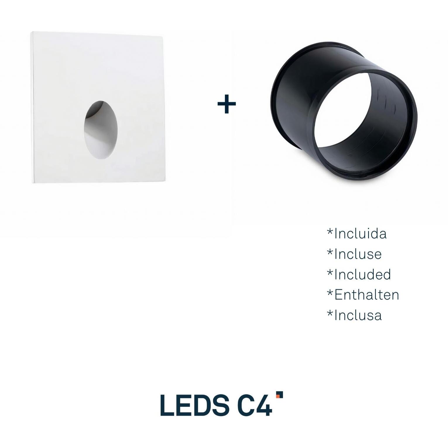 LEDS C4 Señalizacion Step Square 2W 3000K CRI 80 Blanco IP20 67Lm