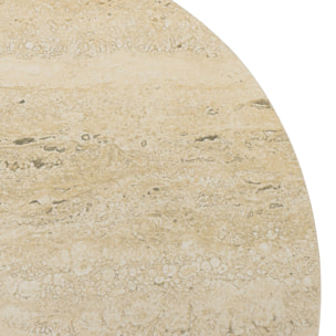 HORTENSE - Table d'appoint plateau carreaux vitrifiés pied en fer beige