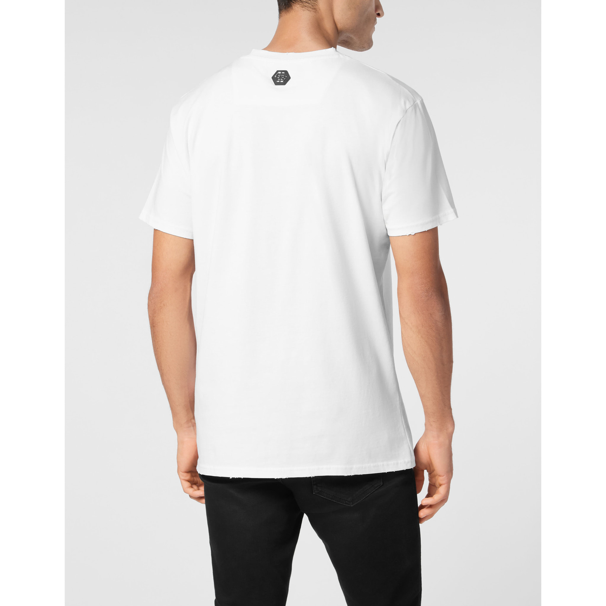 PHILIPP PLEIN Camiseta de cuello redondo y manga corta RACING