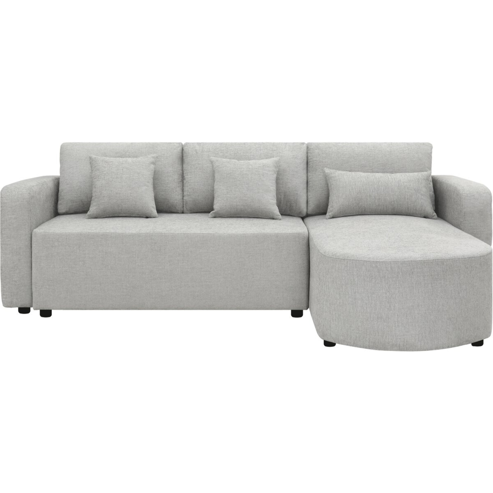 Canapé d'angle convertible et reversible en tissu "Charles" - 3 places - Gris