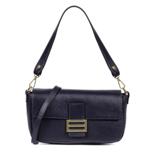 Alluvioni borsa a mano e borsa a tracolla donna. Pelle autentica finitura Dollaro.