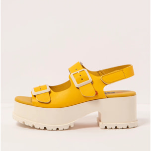 Sandalias con tacón 1821 NAPPA YELLOW/ MANCHESTER color Yellow