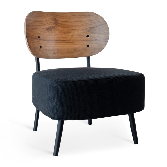 Poltrona Ora Nera In Tessuto