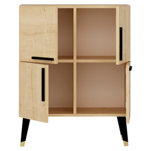 Mueble de safiro roble con 100% tablero aglomerado rechapado en melamina.