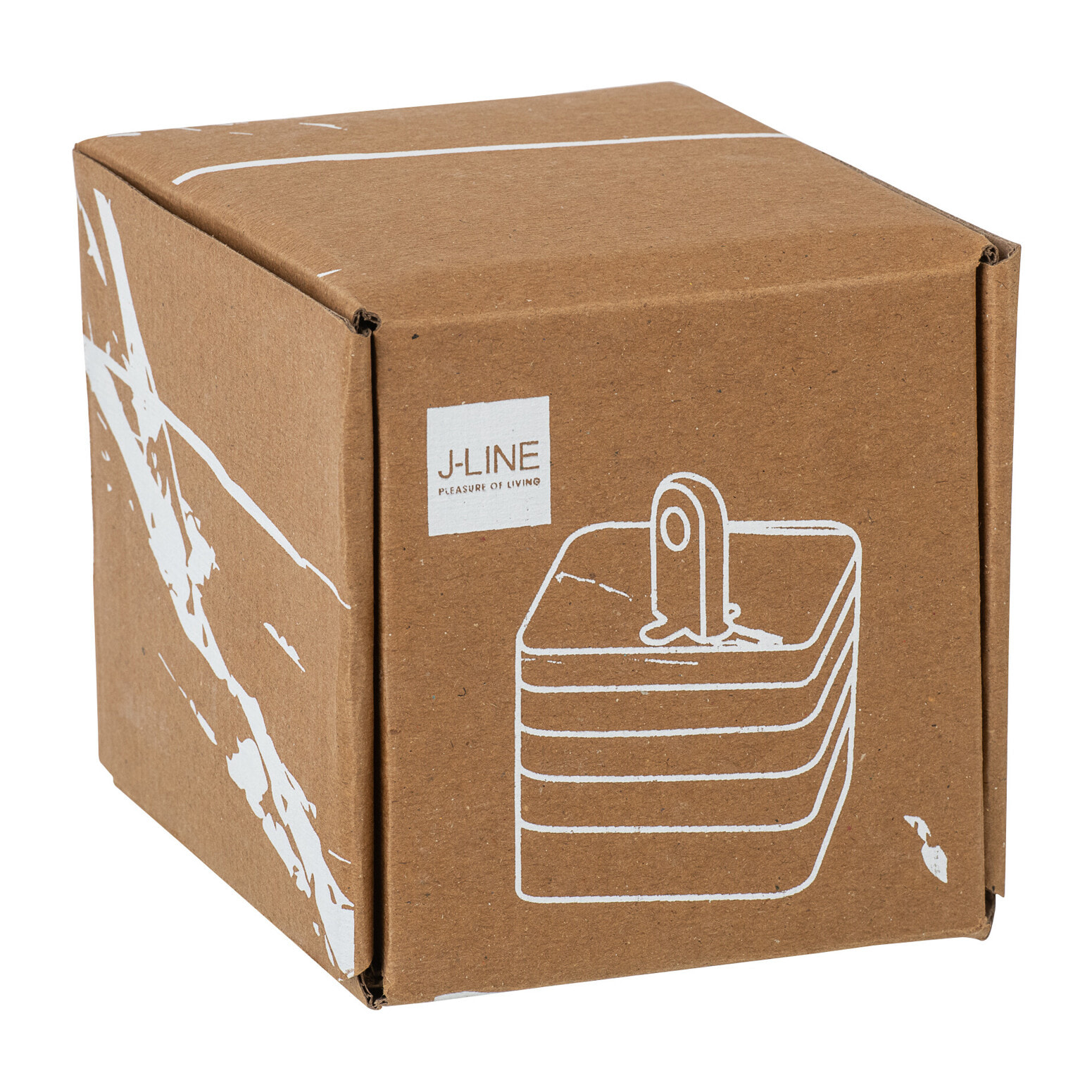 J-Line dessous de verre - marbre/bois - beige - 4 pièces