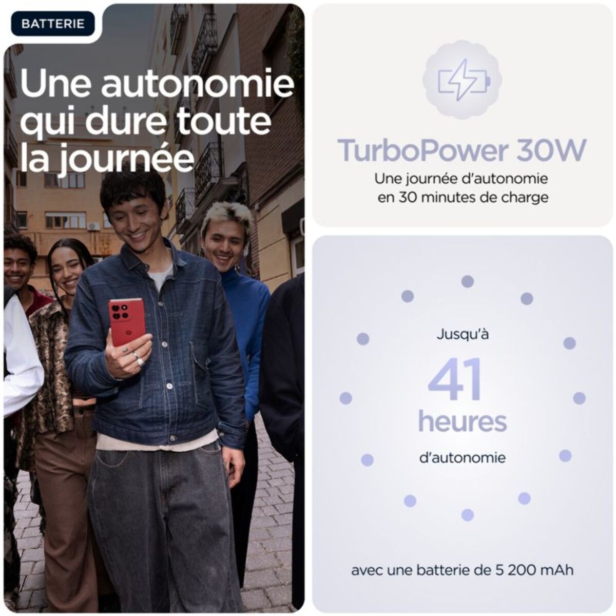 Smartphone MOTOROLA G86 Violet 256Go 5G