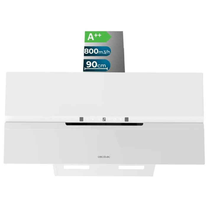 Cecotec Hotte décorative Bolero Flux DT 908010 Glass White A++