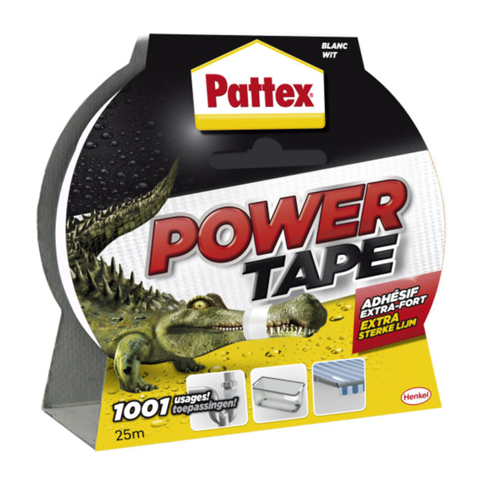 Pack de 2 - Pattex - Adhésif Réparation Power Tape Blanc Etui 25M