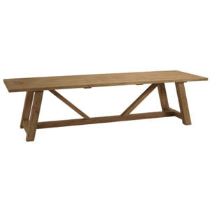 KALLY - Table à manger de jardin 300x100cm en bois de teck recyclé naturel