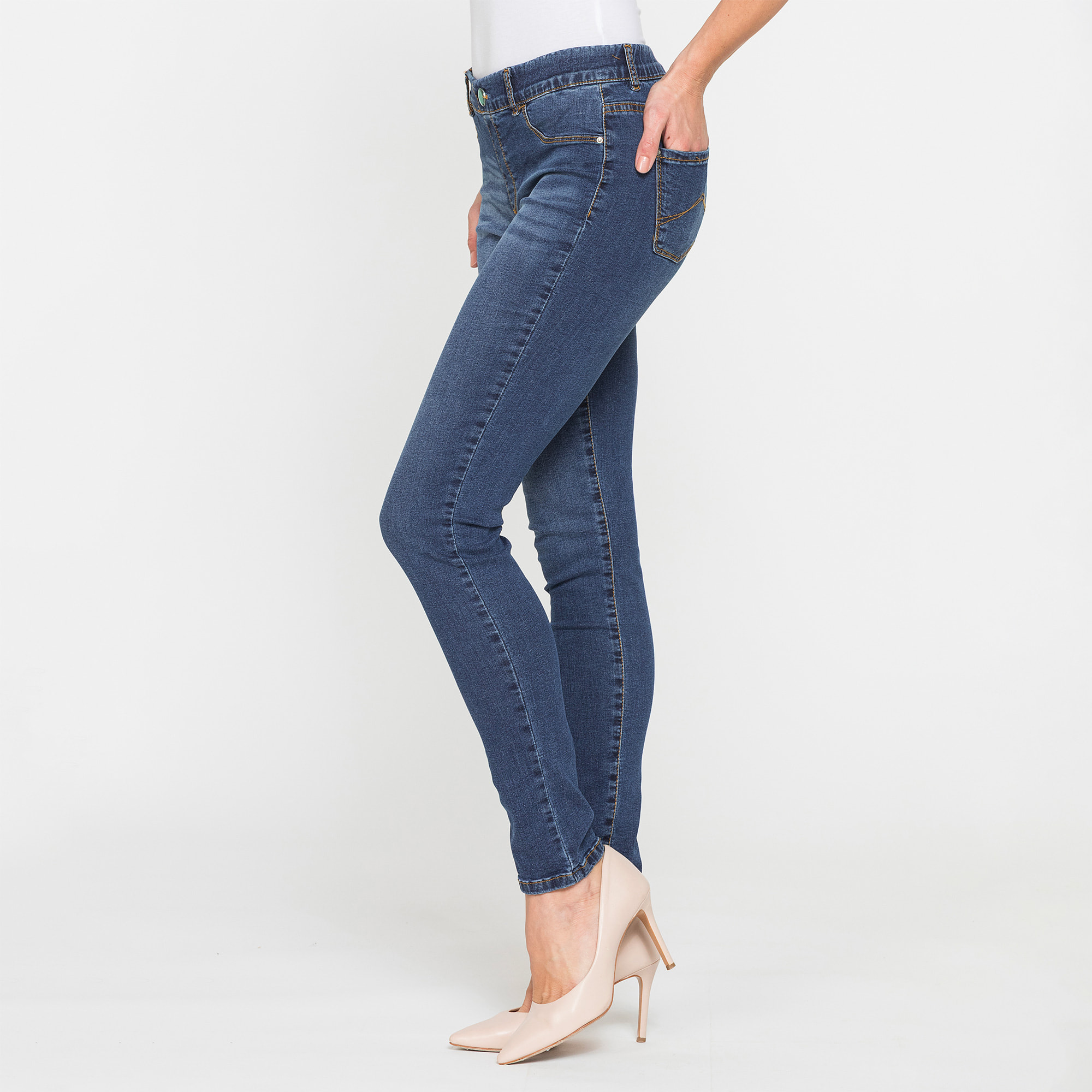 LEGG-JEANS DONNA ALOE in denim super stretch.
