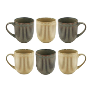 Lot de 6 mugs, TERRALHA