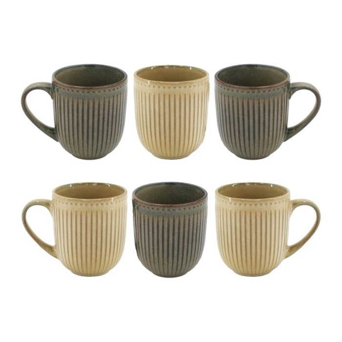 Lot de 6 mugs, TERRALHA