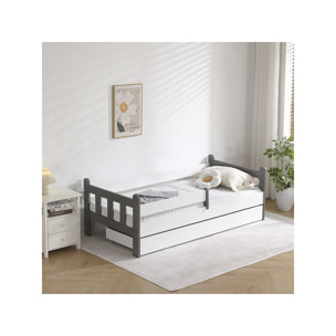 Lit gigogne pour enfant "Adria" - 90 x 190 cm - Blanc