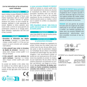 PEDIAKID - Oti-Protect - Spray Auriculaire - Hygiène de l'Oreille - Dès 3 Mois - Aide à Éliminer l'Excès de Cérumen - Prévient la Formation de Bouchons - Dispositif Médical - Lot de 2 Sprays