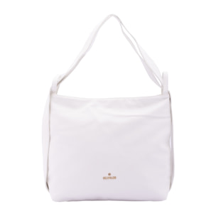 Borsa a spalla da donna - Modello False - Ecopelle e poliestere - 40.0 x 33.0 x 11.0 cm