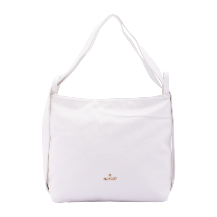 Borsa a spalla da donna - Modello False - Ecopelle e poliestere - 40.0 x 33.0 x 11.0 cm