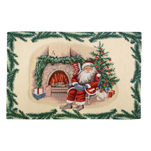 Tappeto Ingresso Arredo Natalizio Babbo Natale