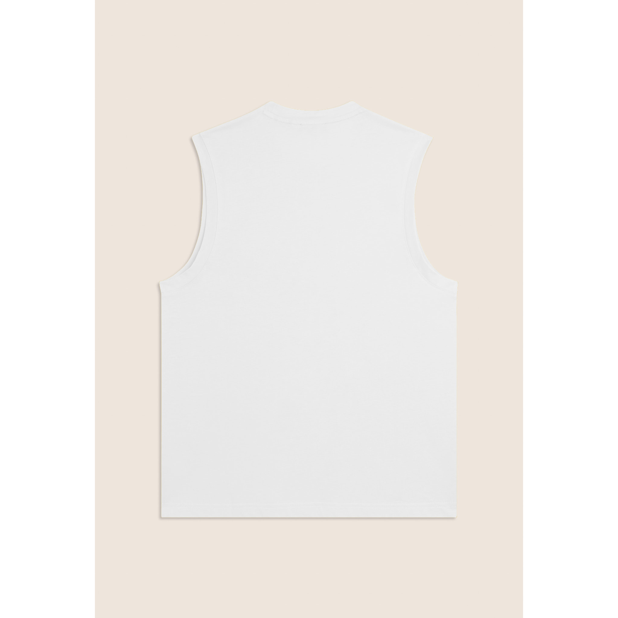 T-shirt senza maniche in jersey di cotone