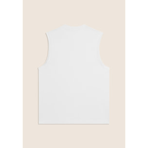 T-shirt senza maniche in jersey di cotone