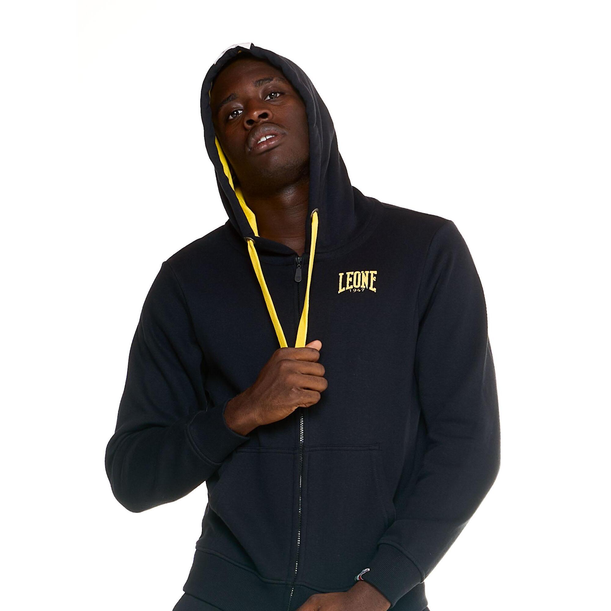 Tuta da uomo con cappuccio e zip Leone 1947 Apparel Vintage Small Logo