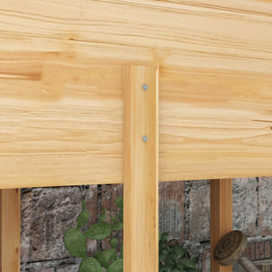 Mesa de Cultivo de Madera Huerto Urbano Elevado 115x55x80 cm Jardinera de Cultivo con Tela no Tejida para Cultivo Plantas Flores Verduras Natural