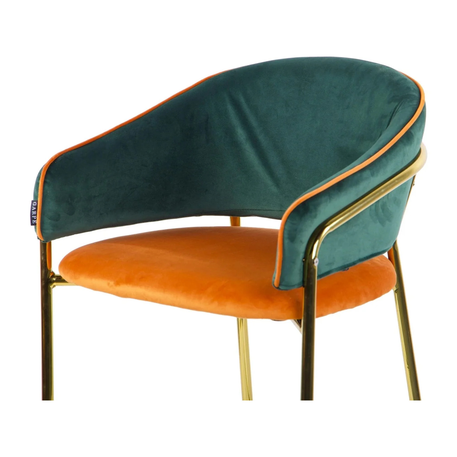 Taburete Bar Velvet Verde Naranja 53x52x99 Cm