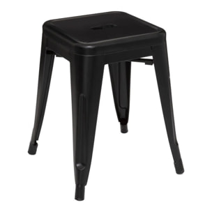 Tabouret "Niko" - métal - noir