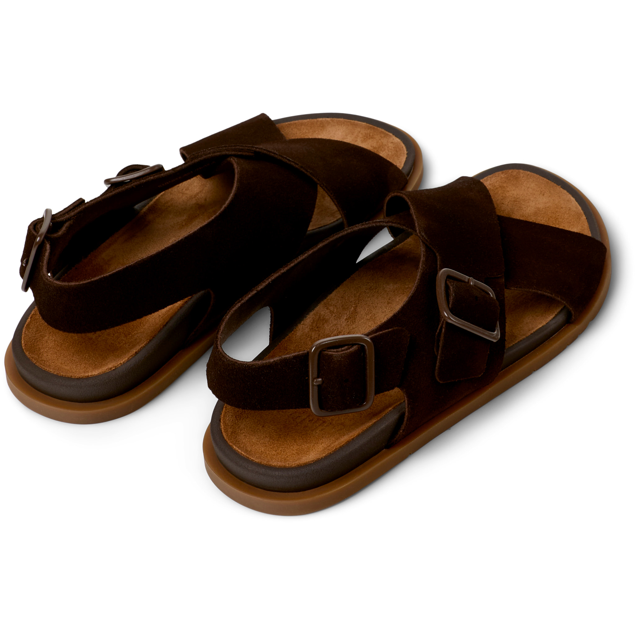 Sandalias - CAMPER Lluc Sandal - Marron - Cuero de gamuza