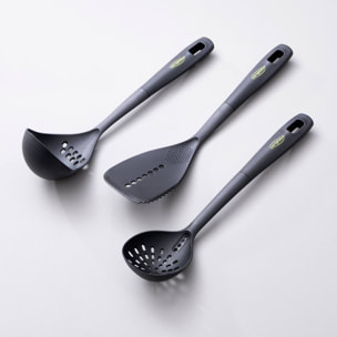 Set de 3 utensilios de cocina de nylon Xtra (cuchara ranurada, cazo y espátula) – San Ignacio