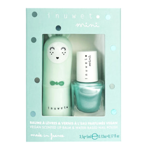Duo Mini Turquoise - Coffret Baume à Lèvres + Mini Vernis à ongles