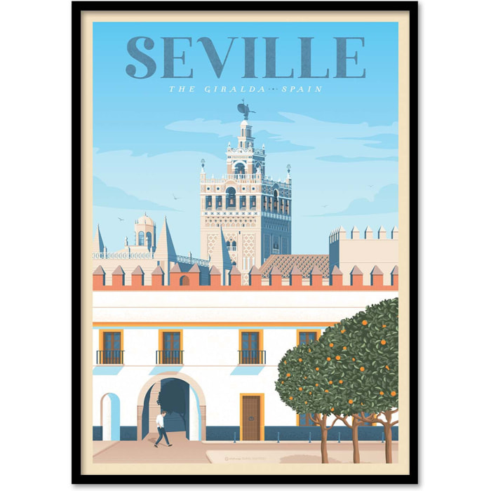 Affiche - Seville - Olahoop Travel Posters