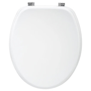 Abattant WC blanc en bois