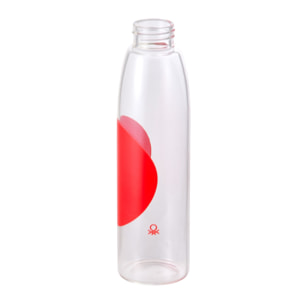 Botella de agua 500ml borosilicato tapa rojo de grifo