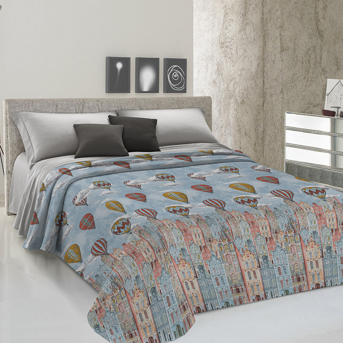 Copriletto di cotone volare arancio