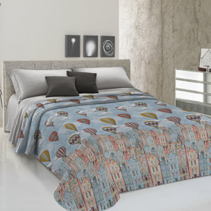 Copriletto di cotone volare arancio